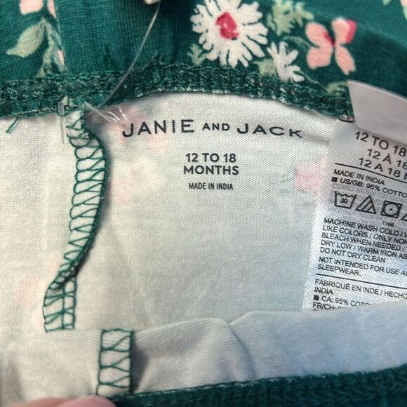 Janie and Jack 100048351 The Everyday Legging - emerald eyes floral NWT 12-18 m - Picture 5 of 6